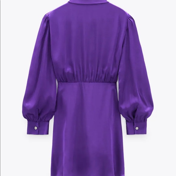 Satin effect shirt dress - Picture 7 of 11